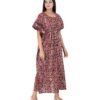 Full Open Kaftan Full Length- Choco Brown Batik