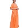 Full Open Kaftan Full Length- Light Orange