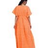 Full Open Kaftan Full Length- Light Orange