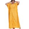 Full Open Kaftan Full Length- Mustard Yellow