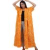 HouseCoat Full Length -Yellow Batik