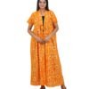 HouseCoat Full Length -Yellow Batik