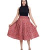 Wrap Around Pleated Skirts - Red Ajrak